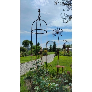 Podpora obelisk do roślin krzewów piwonii hortensji róż podpórki DUŻA, średnica 30cm wysokość 170cm